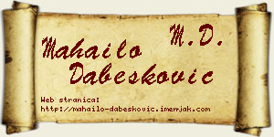 Mahailo Dabesković vizit kartica